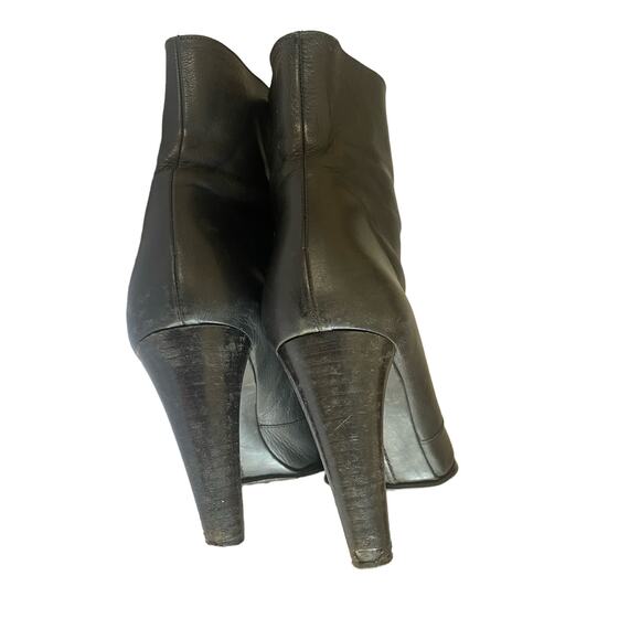 Vanessa Bruno Tie High Heel Witch Granny Boots in Black Leather Size 40/ US 9 - Picture 6 of 9